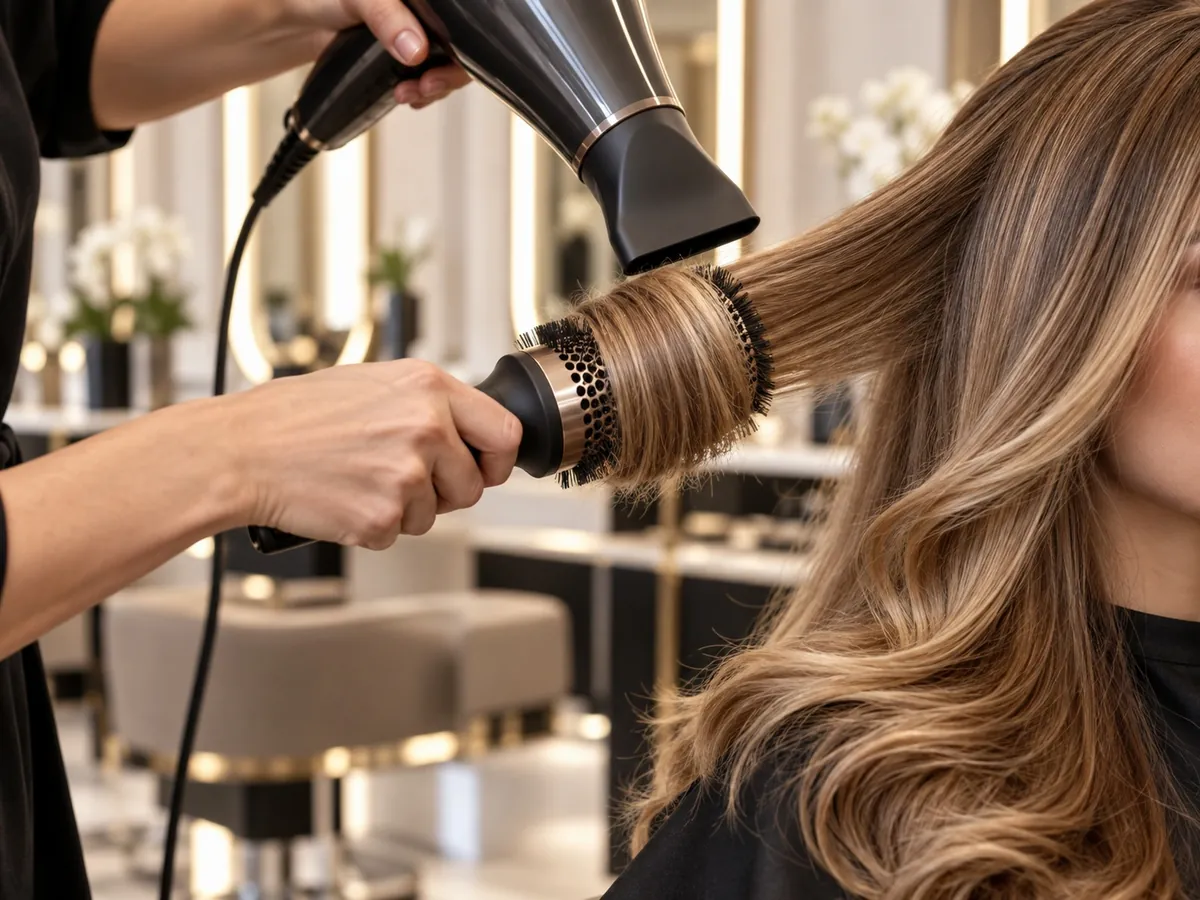 Piega e styling capelli realizzati da Adeline Coiffeur a Balduina